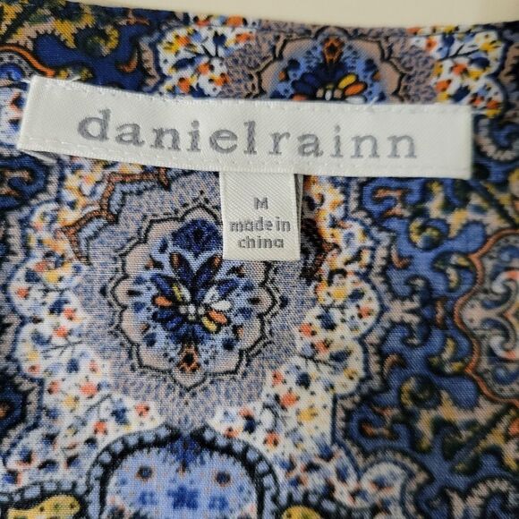 Daniel Rainn Women's Mosaic Print Peasant Blouse - Picture 2 of 10